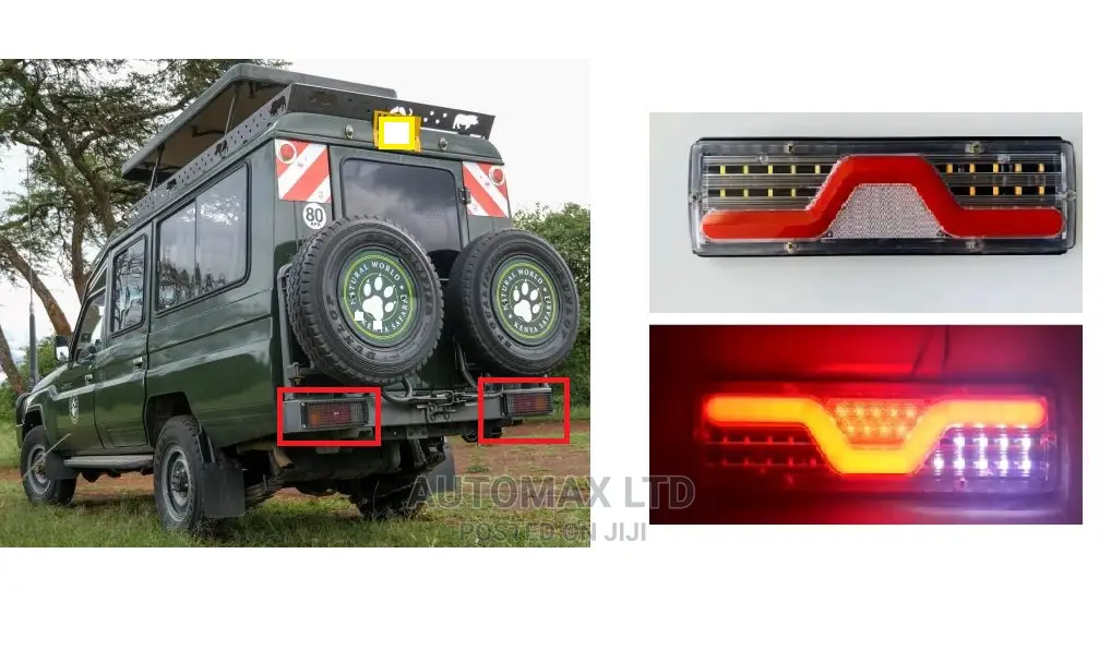 2x Toyota Land Cruiser Safari Vehicle. Rear Led Tail Lights
