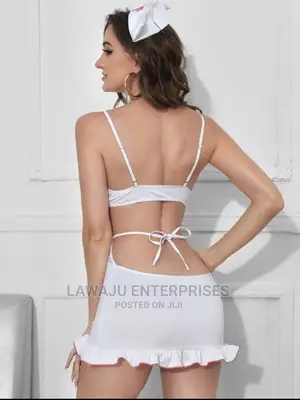 Ladies Backless Lingerie Set With Stockings