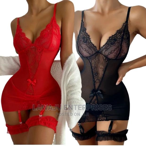 Ladies Lingerie Body Suit With Thigh Band Belts