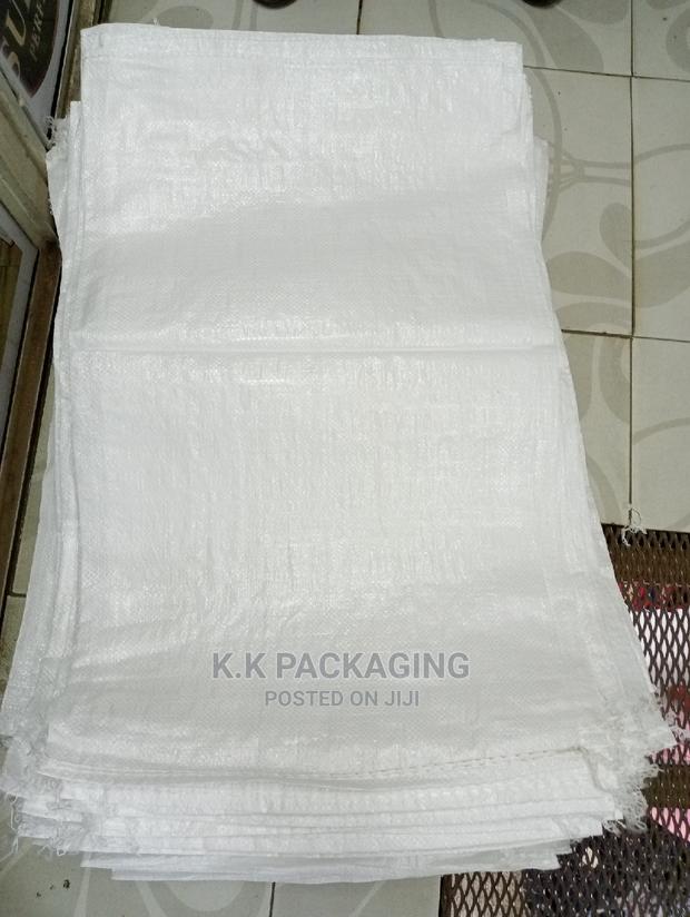 25kg White Plain Gunia /Sacks - main view