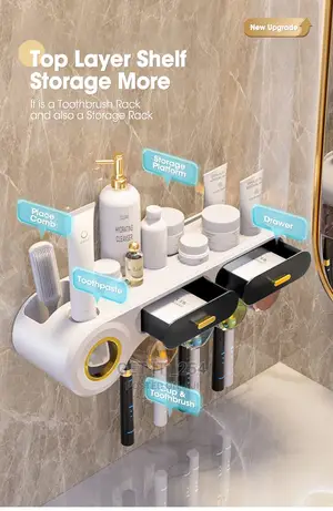 Wall Mounted Self-adhesive Toothpaste With Toothbrush