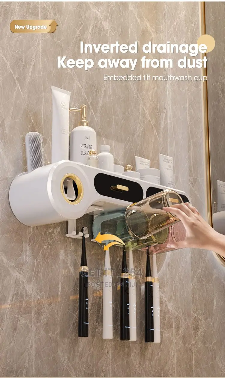 Wall Mounted Self-adhesive Toothpaste With Toothbrush