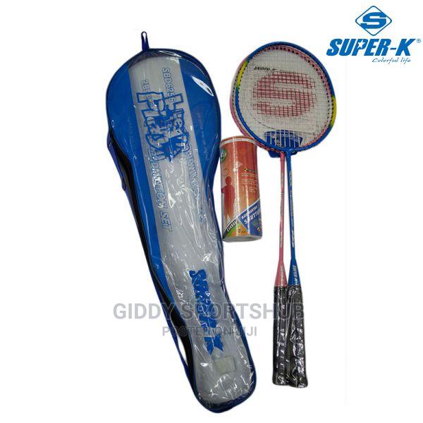 Super-K Badminton Set With 1 Tin Shuttlecock