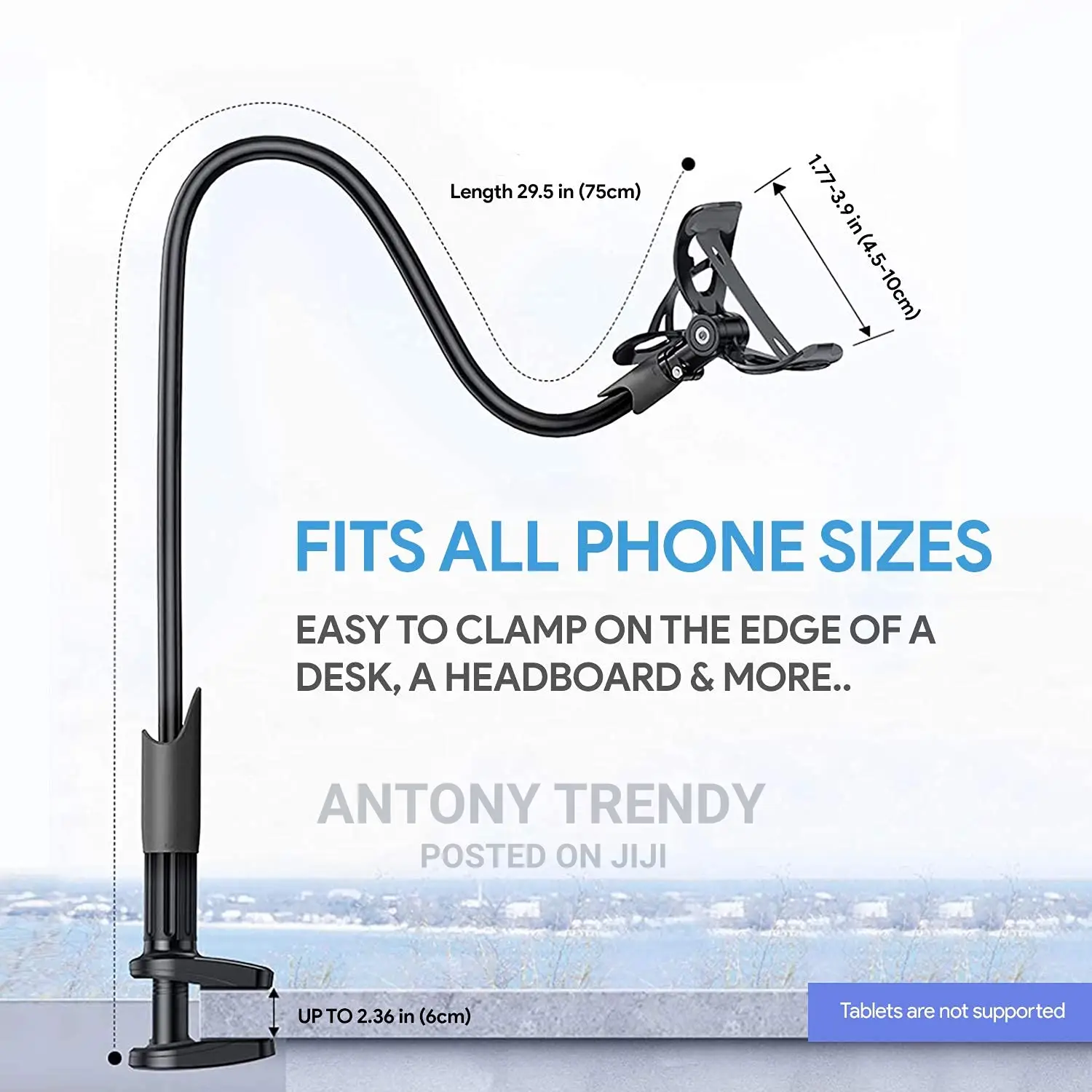 Cell Phone Clip on Stand Holder - With Grip
