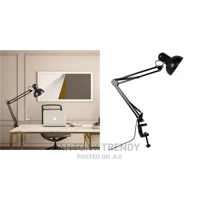 Generic Anglepoise Reading Desk and Study Lamp - Black