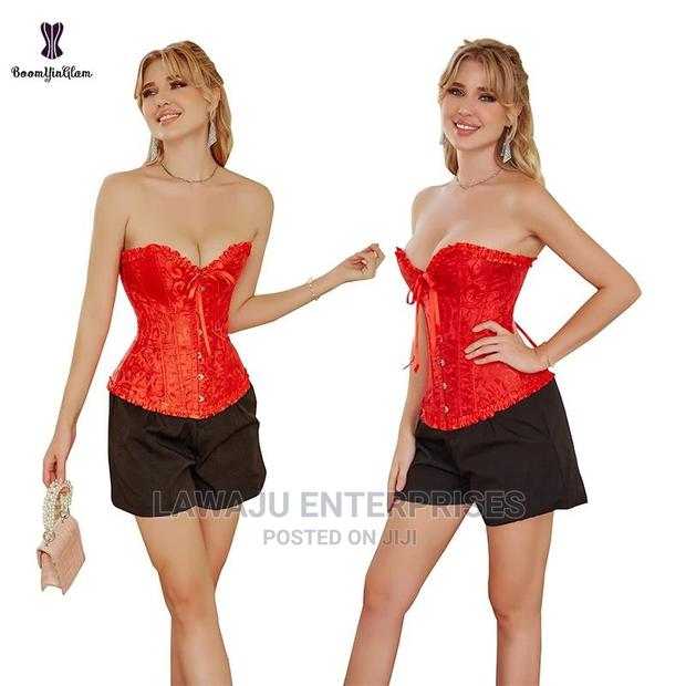 Ladies Corset + Panty, Red, Pink, Black White - thumbnail 3