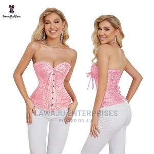 Ladies Corset + Panty, Red, Pink, Black White - thumbnail 2