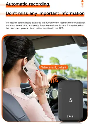 Compact GPS Tracker, Multi-Functional Anti-Theft Alarm