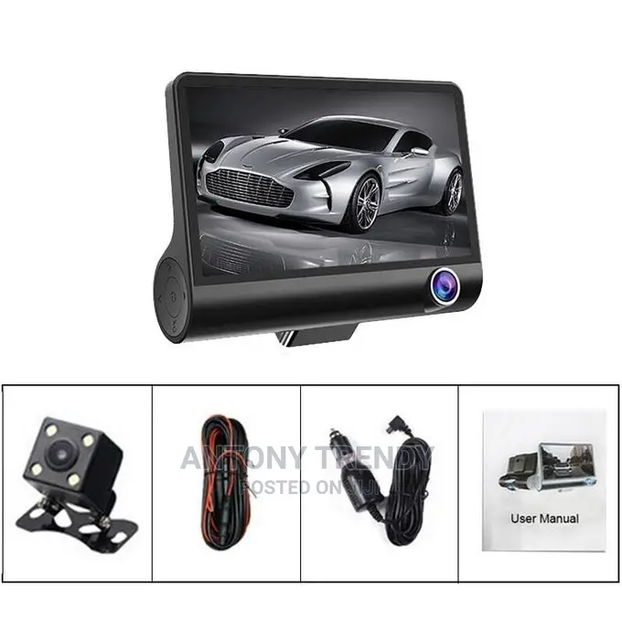 3 Ways 1080P Dash Cam Front and Rear View Video