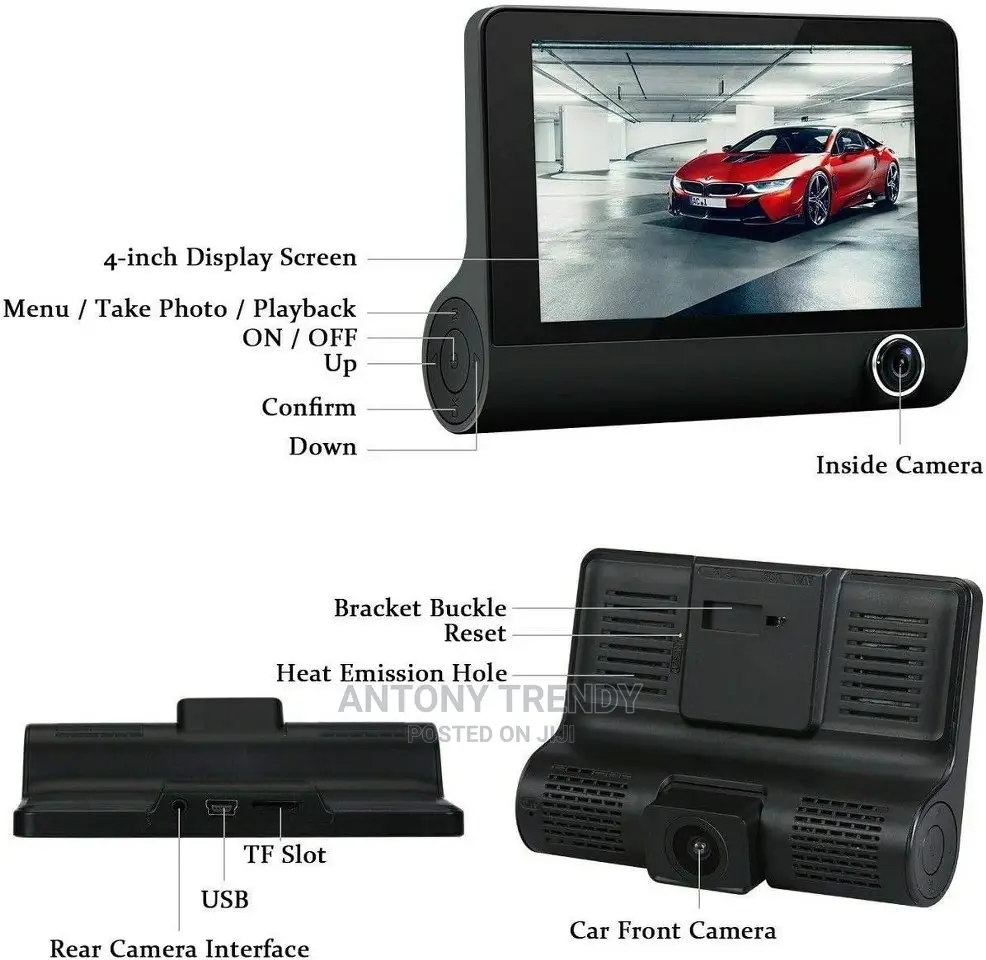 Dual Lens With Rear View Camera Video Recorder