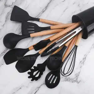 Black Silicone Spoons