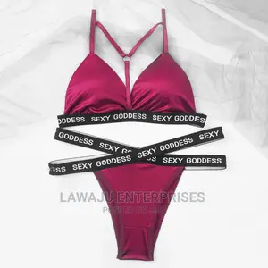 Criss Crossed Bra Panty Briefs Lingerie Set