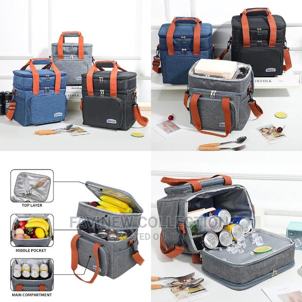 Double Compartment (15L) Quality Insulated Lunch Bag - main view