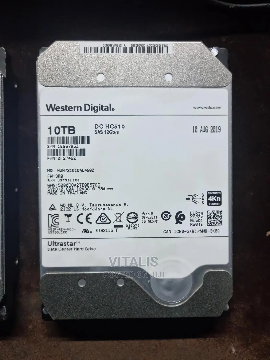 Western Digital 10tb SAS HDD