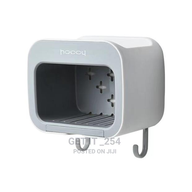 Classy Soap/Sponge Holder With Top And Adhesive Sticker