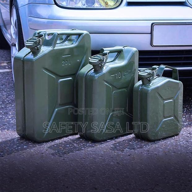 5L Metal Gas Jerry Can Green With Fuel Can Petrol Diesel'