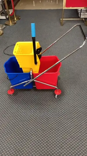 Double Cleaning Mop Trolley