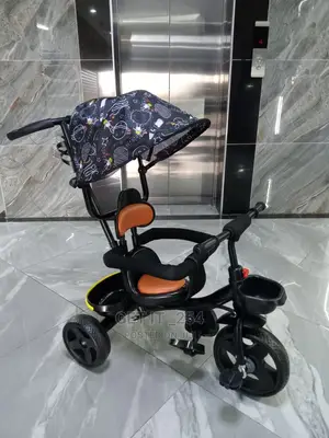 Tricycle With Protective Side Bar, Leather Seat,Push Handle