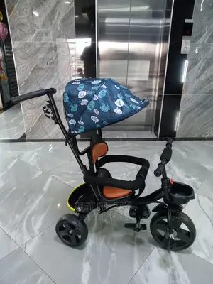 Tricycle With Protective Side Bar, Leather Seat,Push Handle