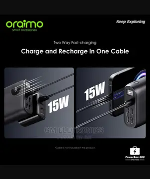 30000mah Oraimo 15W Powerbank.