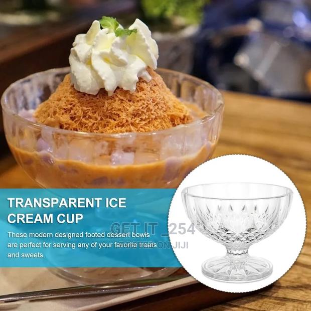 Blinkmax Clear Ice Cream Glass Cup