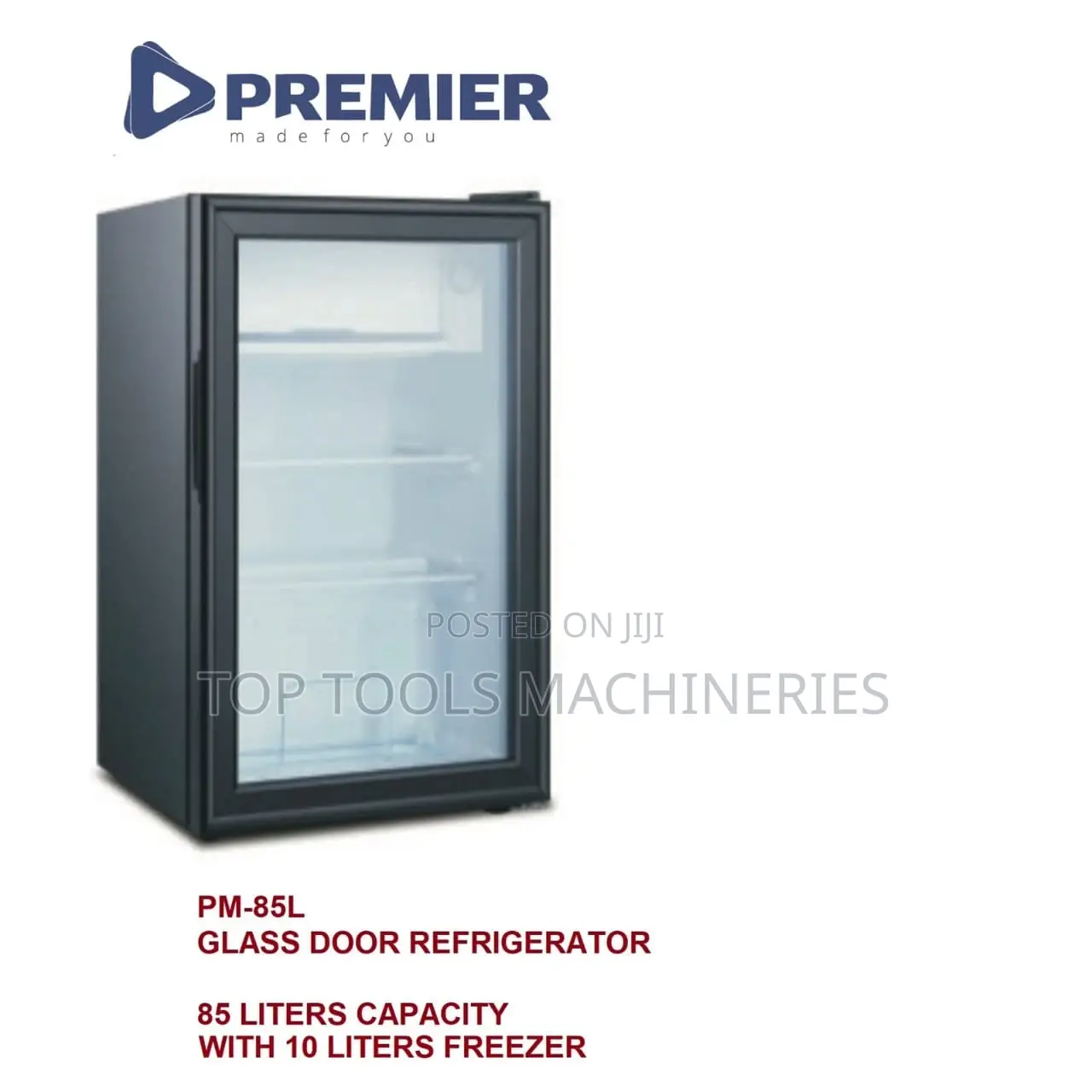 Premier Glass Door Refrigarator With 10L Freezer {85L}