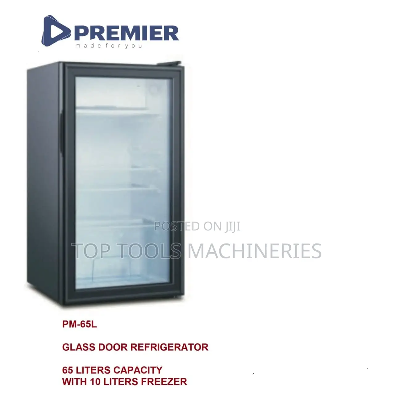 Premier Glass Door Refrigerator With 10L Freezer {130L}