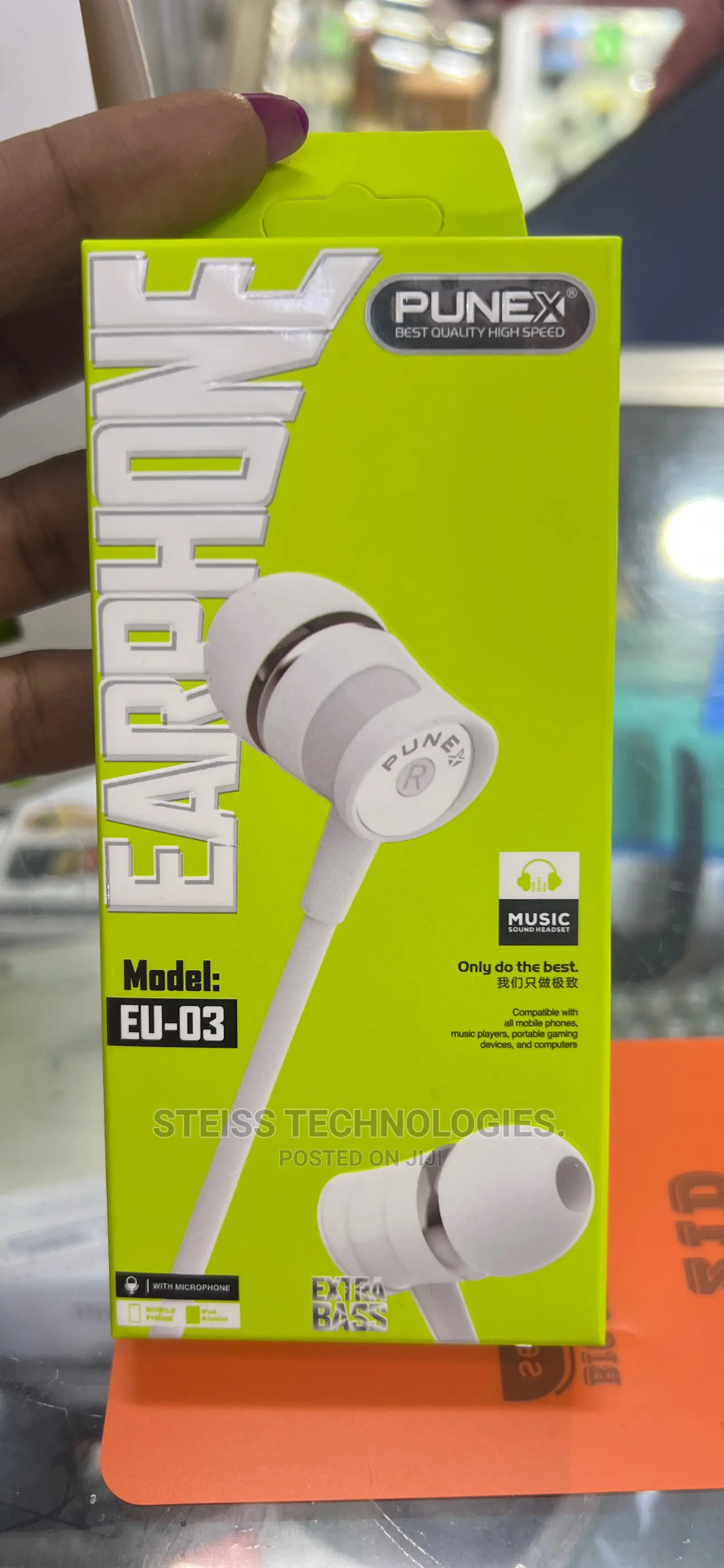 Punex Wired Eu-03 Earphones.