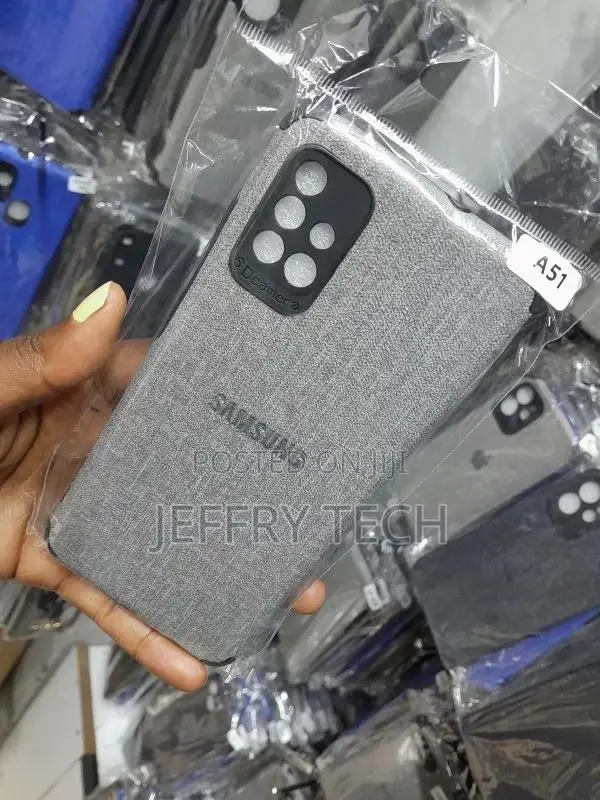 Samsung Galaxy A51, Fabric Case Cloth Canvas Hard PC Phone C