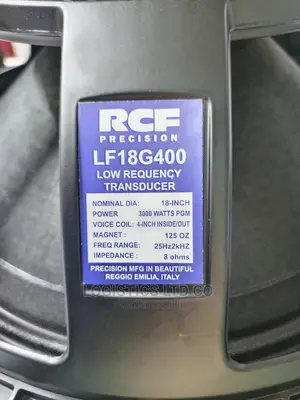 RCF LF18G-400 Bass Speaker 3000watts