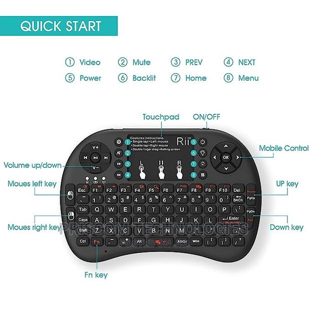 2.4ghz Wireless Backlit Mini Keyboard With Touchpad Mouse