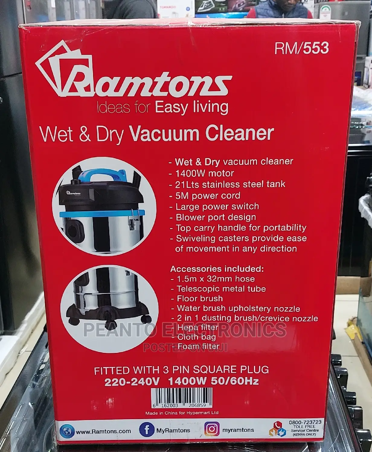 Ramtoms Drag Image to Spin Wet and Dry Vacuum Cleaner- Rm/5