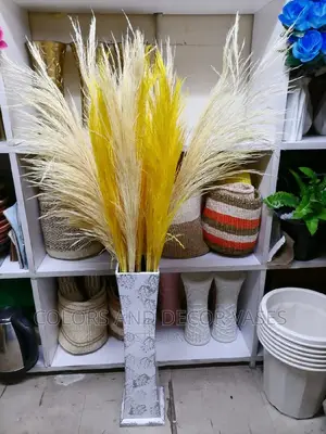 Artificial Grass With Vase Wooden on Offer