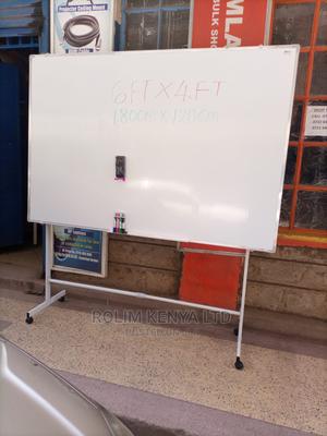 White Board With Portable Wheeled Stand 6ftx4ft Whitboard - main view