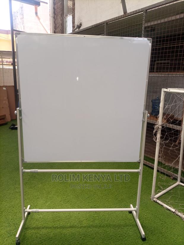 White Board With Portable Wheeled Stand 4ftx4ft Whiteboard
