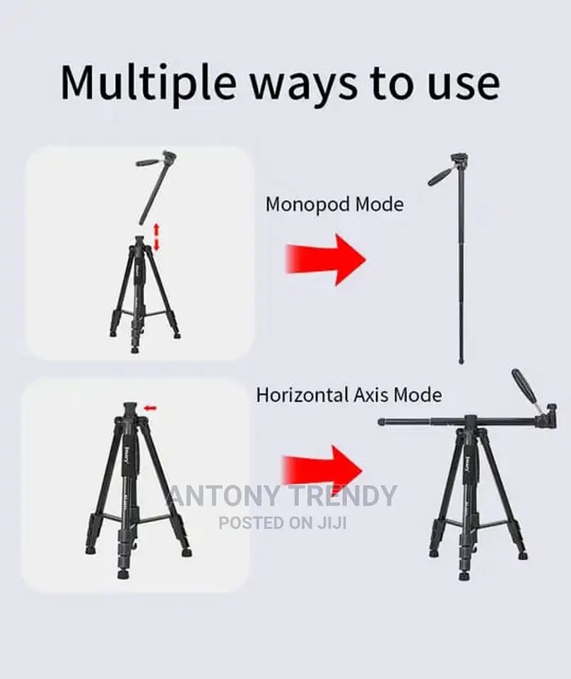Section Legs Professional Tripod Stand for DSLR Cameras