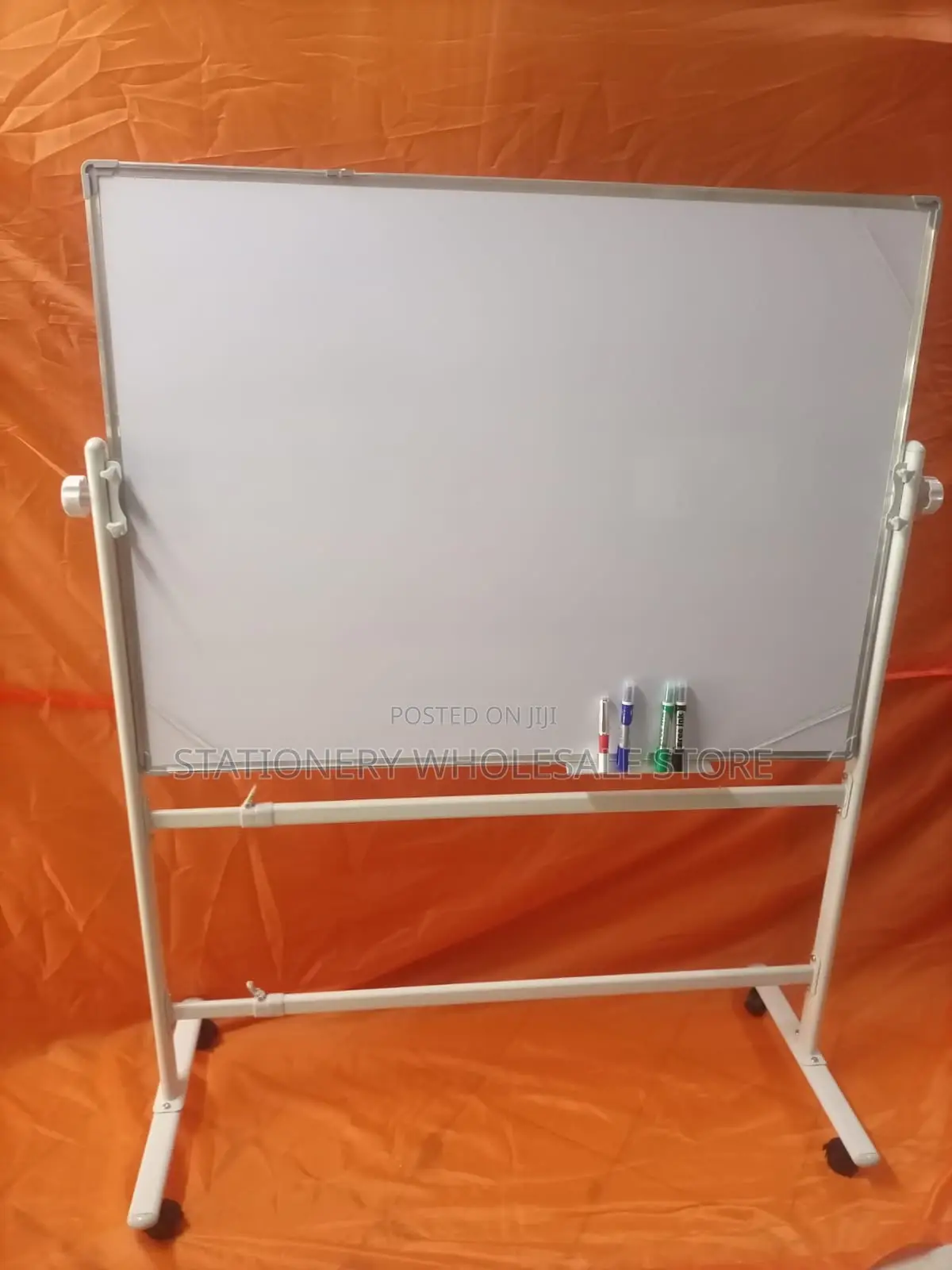 Whiteboard 90cmx120cm With Portable Wheeled Stand