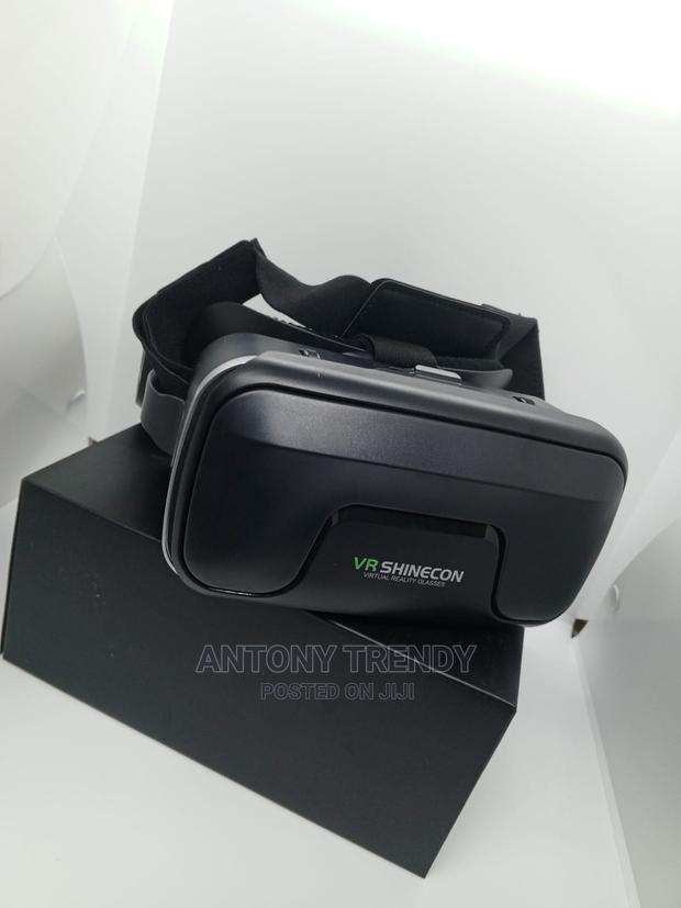 3D VR Glasses Headset Helmets Optional Controller Black - main view