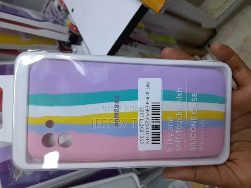 Rainbow Genuine Liquid Samsung Galaxy A03 Back Cover