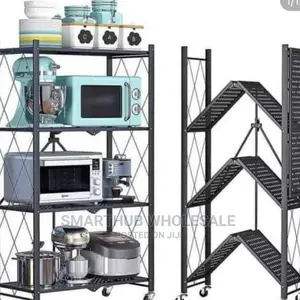 Foldable Kitchen Metallic Storage Rack 5tier