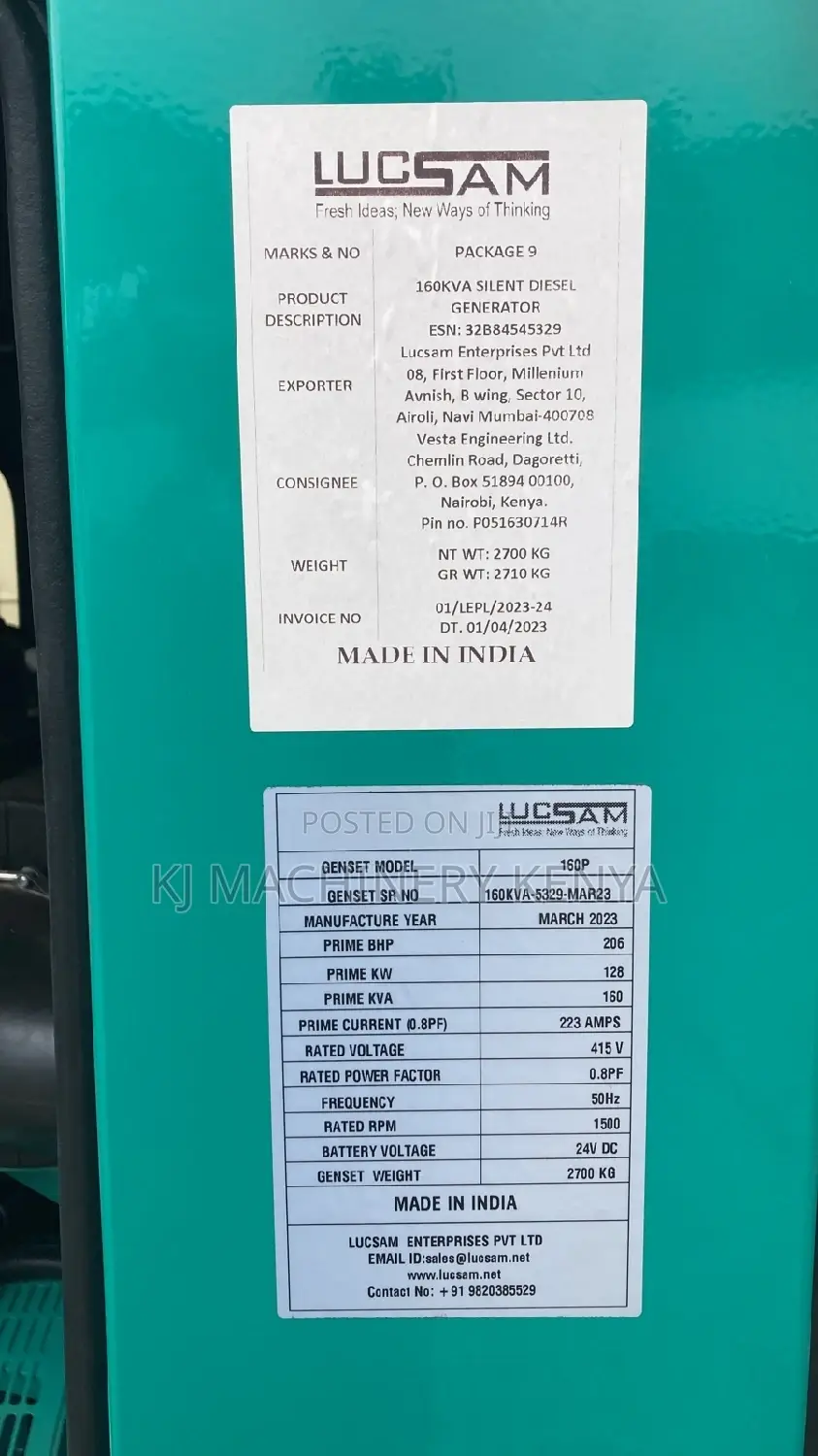 160kva Cummins Power Generator