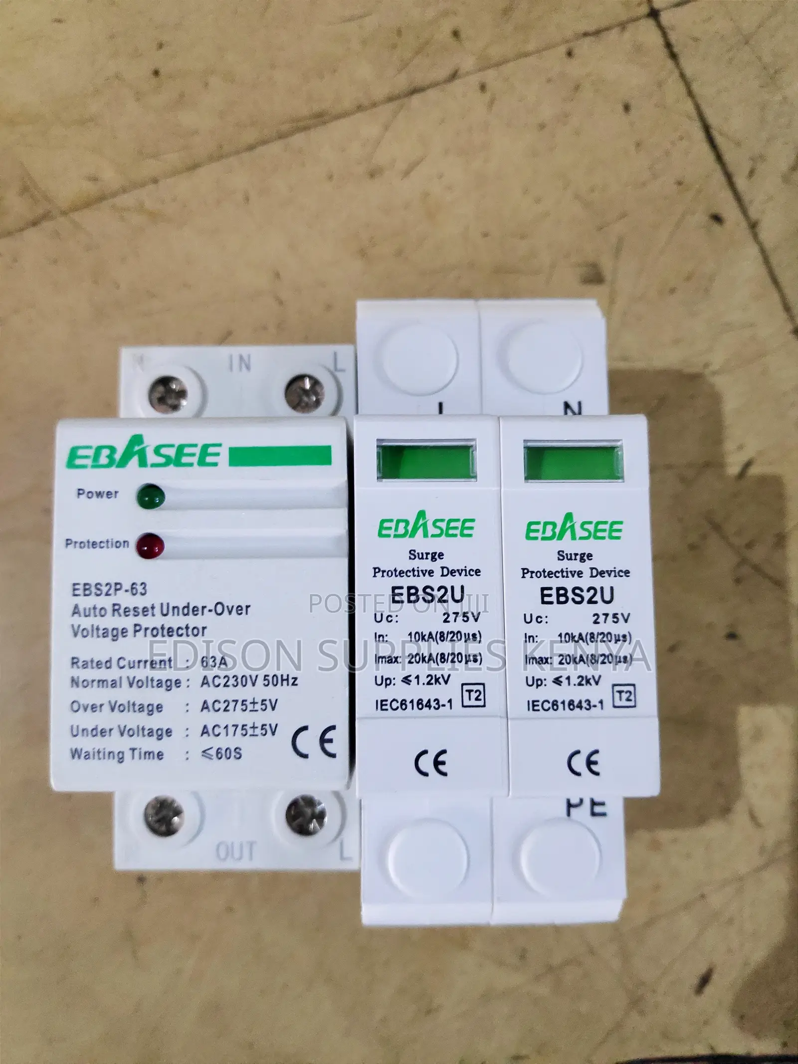 63A AVS Surge Protector Device - Single Phase 60a/50a Ebasee