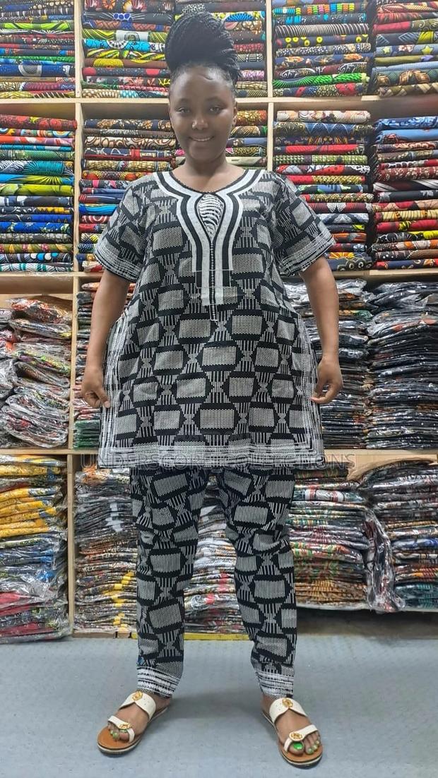 High-End Ready Made Plus Size African Print Trouser Suit - thumbnail 6