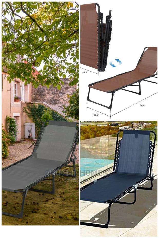 Foldable Lounge Bed With Adjustable Head Positions - main view