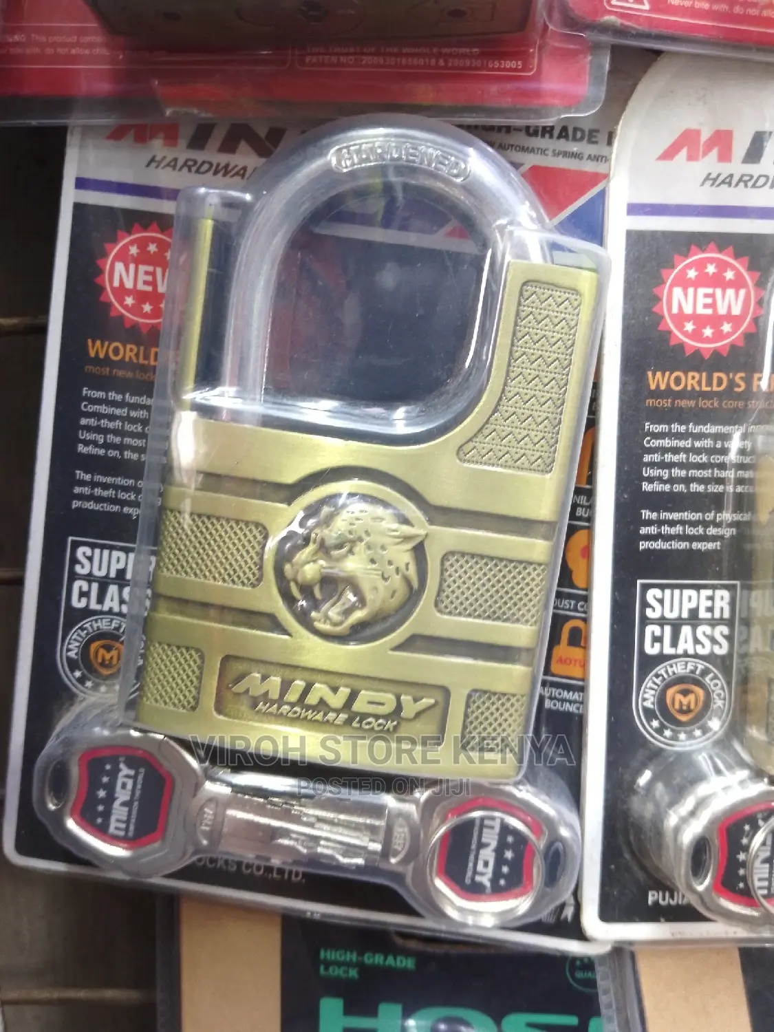 Mindy Hardware Lock Padlock 60mm With Shackle Cover 4 Keys