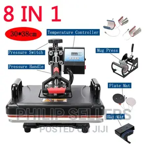 8 in 1 Combo Heat Press Machine Sublimation Printer 2D Therm