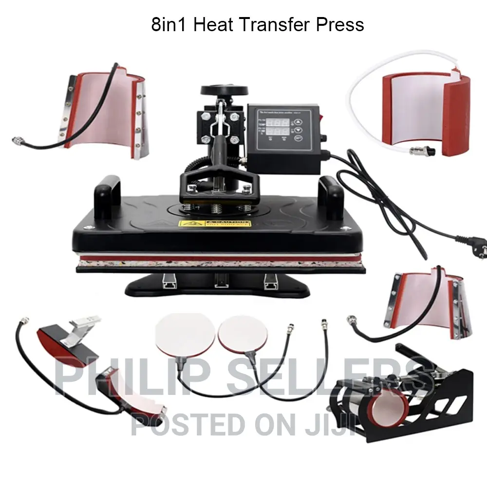 8 in 1 Combo Heat Press Machine Sublimation Printer 2D Therm