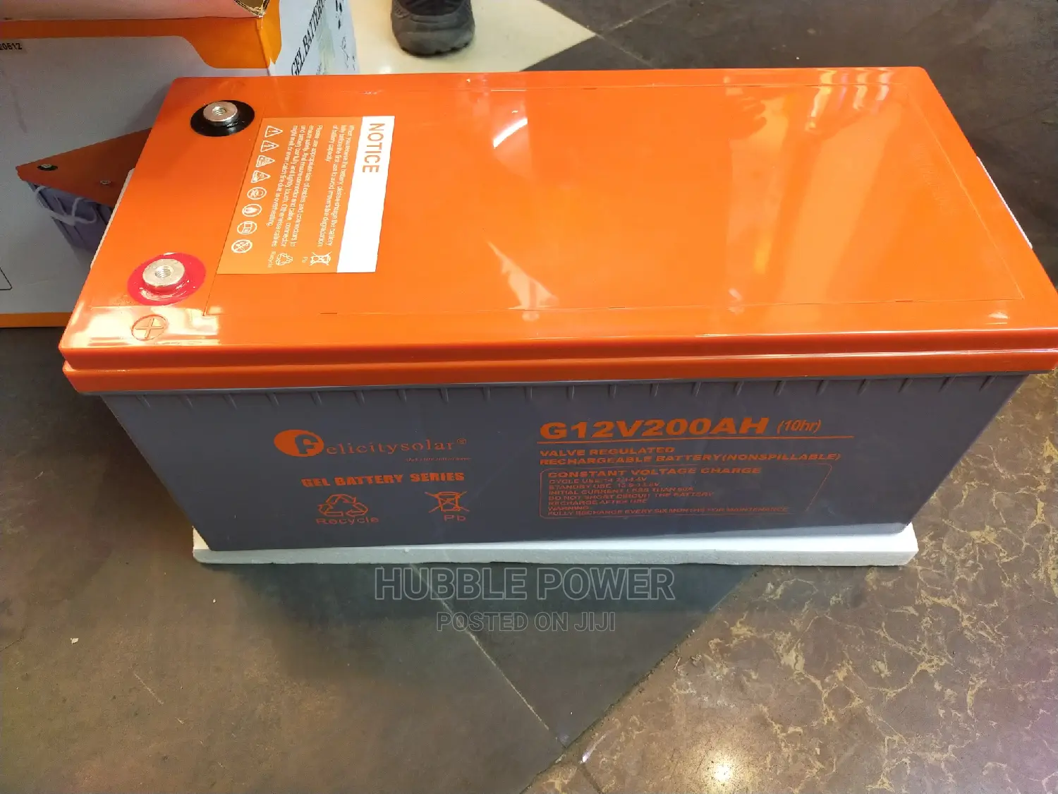Felicity Solar Gel Battery 12v 200ah 1 Year Warranty