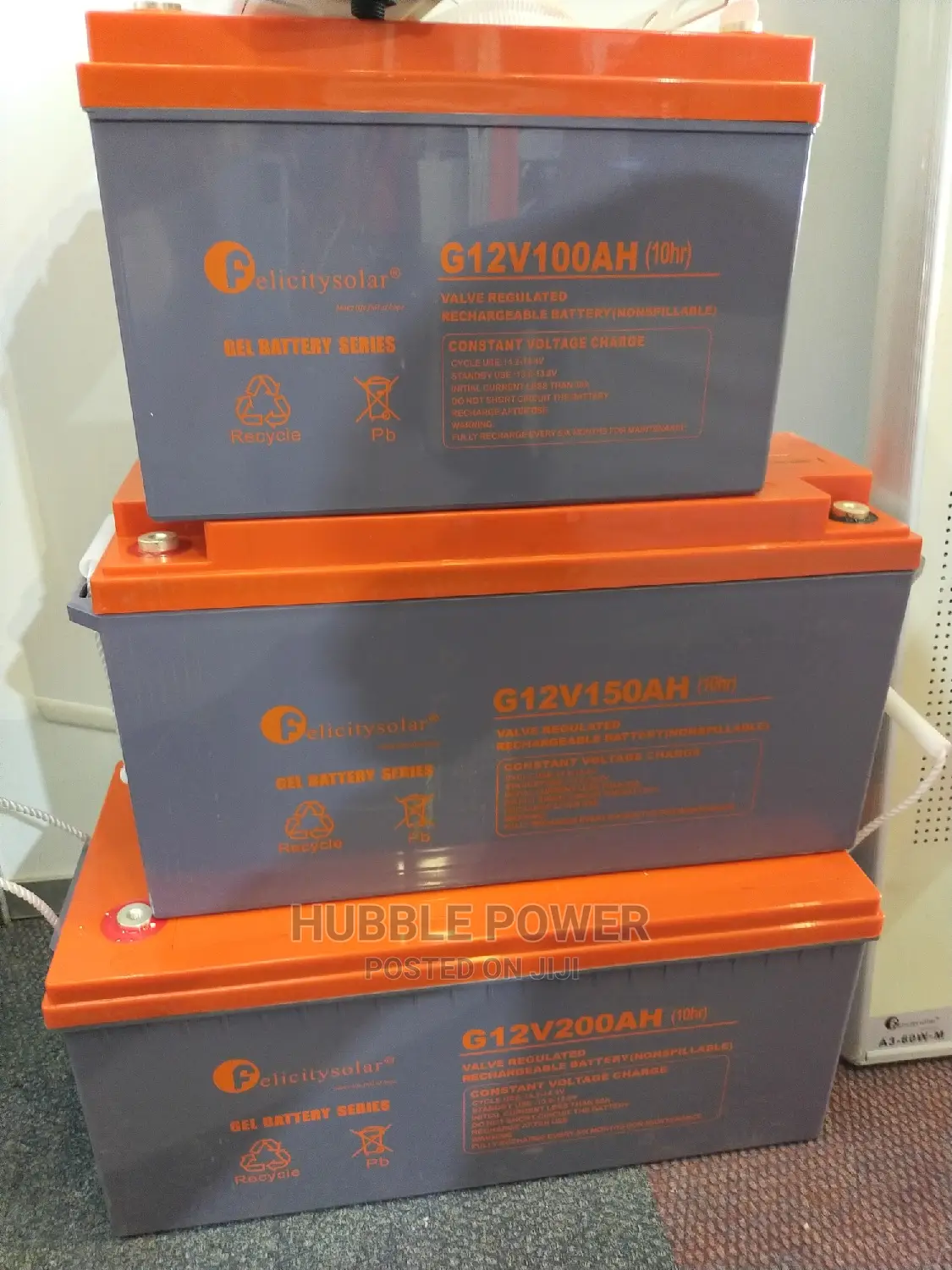 Felicity Solar Gel Battery 12v 200ah 1 Year Warranty