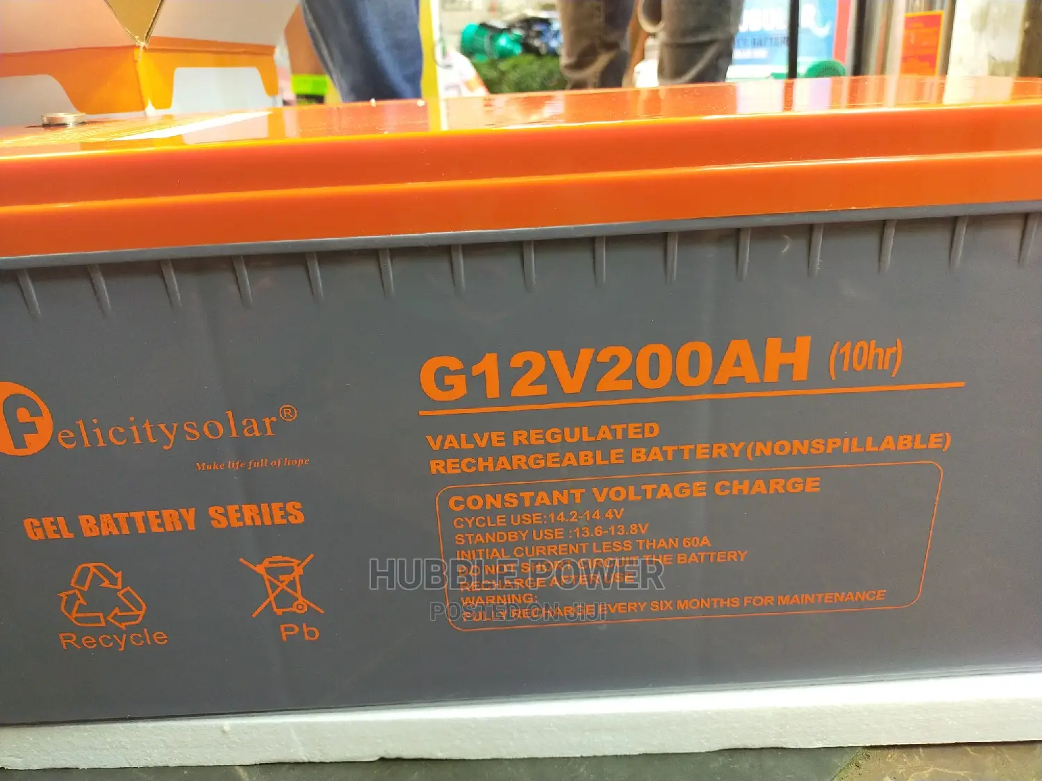 Felicity Solar Gel Battery 12v 200ah 1 Year Warranty